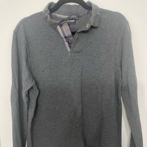Mens medium gray Barbour long sleeve shirt